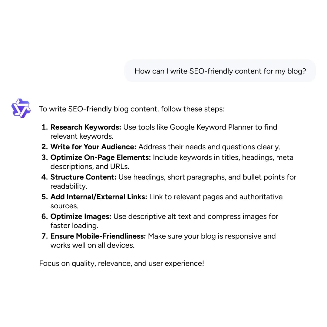 Illustration of Text Generation feature